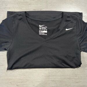 Nike womans short sleeved v-neck t-shirt